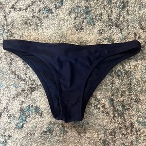 aerie cheeky swim bottoms, navy, S. NEVER WORN